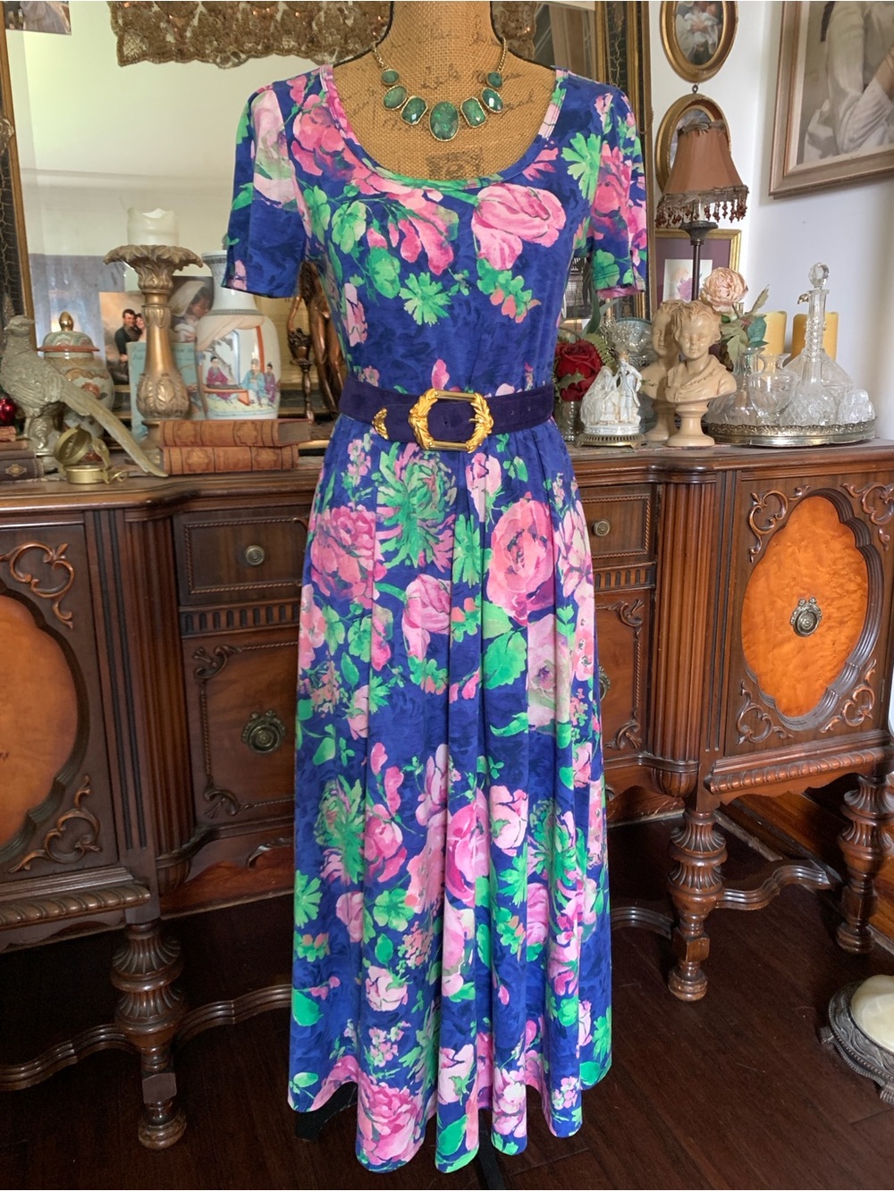 Vintage 90's-inspired Romantic Floral Boho Hippie Prairie Spring Summer Dress
